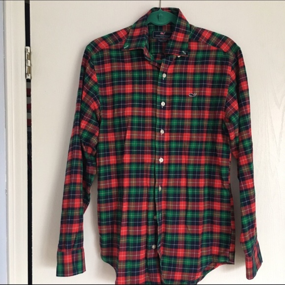 Vineyard Vines Red/Green Flannel